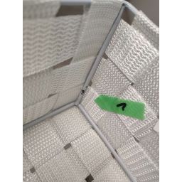 Outlet - Kela Alvaro koszyk łazienkowy 29,5x20,5 cm biały 23020