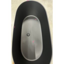 Outlet - Ksuro 02 wanna wolnostojąca 160x74 cm owalna czarny mat 32003030