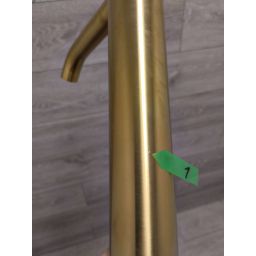 Outlet - Oltens Molle bateria umywalkowa stojąca wysoka złoto szczotkowane 32400810