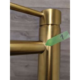 Outlet - Oltens Molle bateria umywalkowa stojąca wysoka złoto szczotkowane 32400810