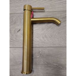 Outlet - Oltens Molle bateria umywalkowa stojąca wysoka złoto szczotkowane 32400810