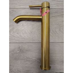 Outlet - Oltens Molle bateria umywalkowa stojąca wysoka złoto szczotkowane 32400810