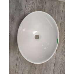 Outlet - Oltens Etne umywalka 40x33 cm owalna nablatowa biała 40313000