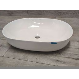 Outlet - Oltens Hamnes Thin umywalka 60,5x41,5 cm owalna nablatowa biała 40320000
