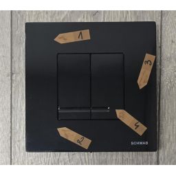 Outlet - Schwab Arte Duo przycisk spłukujący do WC tworzywo czarny 4060415638