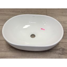 Outlet - Oltens Hamnes umywalka 47,5x34 cm nablatowa owalna z powłoką SmartClean biała 40809000