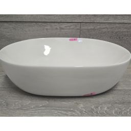 Outlet - Oltens Hamnes Thin umywalka 49,5x35,5 cm nablatowa owalna z powłoką SmartClean biała 40819000