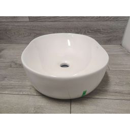 Outlet - Oltens Hamnes Thin umywalka 49,5x35,5 cm nablatowa owalna z powłoką SmartClean biała 40819000