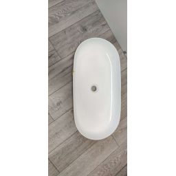 Outlet - Oltens Hamnes Thin umywalka 80x40 cm nablatowa owalna z powłoką SmartClean biała 40821000
