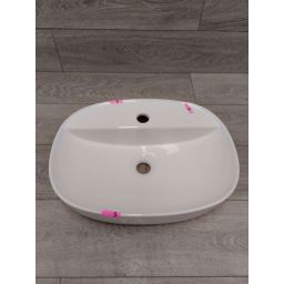 Outlet - Oltens Hamnes Thin umywalka 51x39 cm nablatowa owalna z powłoką SmartClean biała 41813000