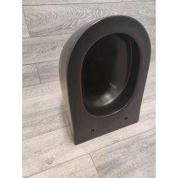 Outlet - Oltens Hamnes Stille miska wisząca WC PureRim spłukiwanie wirowe SmartClean czarna 42521300