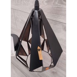 Outlet - Eglo Carlton lampa wisząca 1x60W czarny/miedź 49997