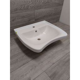 Outlet - Sapho Disabled umywalka 60x55 cm prostokątna ścienna dla niepełnosprawnych biała 5160