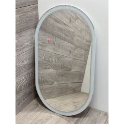 Outlet - Dubiel Vitrum Cafe lustro 100x60 cm owalne z oświetleniem LED