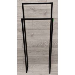 Outlet - LaVita Mindoro wieszak na ręcznik 120x45 cm czarny mat