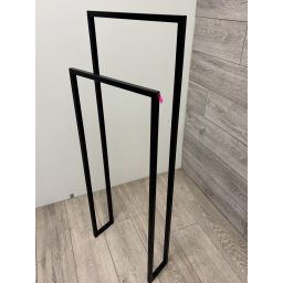 Outlet - LaVita Mindoro wieszak na ręcznik 120x45 cm czarny mat