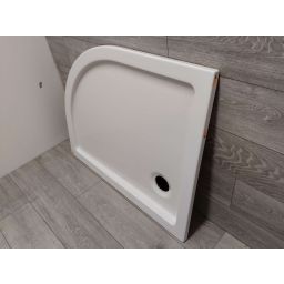 Outlet - Sanplast Free Line brodzik 80x100 cm półokrągły asymetryczny BP-P/FREE prawy biały 615-040-1770-01-000
