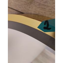 Outlet - Oltens Nordlis lustro 50x120 cm owalne z oświetleniem z przodu z matą grzewczą złoty 64104800