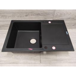 Outlet - Oltens Gravan zlewozmywak granitowy 79x50 cm czarny 72100300