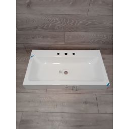 Outlet - Kaldewei Cono umywalka 90x50 cm nablatowa prostokątna model 3086 biała 902206033001