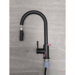 Outlet - Deante Lima bateria kuchenna stojąca czarna BBMN72M