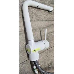 Outlet - Deante Aster bateria kuchenna stojąca biała BCAA73M