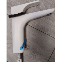 Outlet - Deante Hiacynt bateria umywalkowa stojąca biały półmat BQHA20K