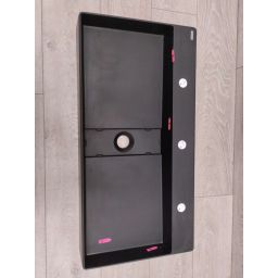 Outlet - Deante Blur umywalka 80x40 cm prostokątna nablatowa czarna CQB_NU8S