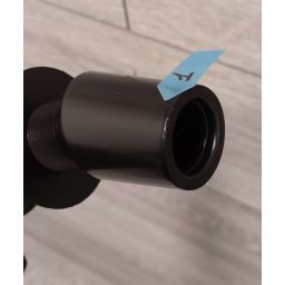 Outlet - Omnires pierścień nawannowy mosiężny czarny mat H13BL