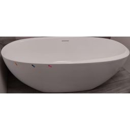 Outlet - Hagser Anke wanna wolnostojąca 170x80 cm akrylowa owalna biały połysk HGR13000012