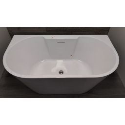 Outlet - Hagser Greta wanna wolnostojąca przyścienna 150x80 cm akrylowa owalna biały połysk HGR15000012