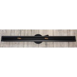 Outlet - Hagser Iris Slim odpływ prysznicowy liniowy 90 cm ruszt odwracalny czarny mat HGR19000030