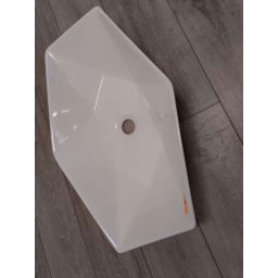 Outlet - Hagser Aurora umywalka 63,5x41,5 cm nablatowa biała HGR30000040