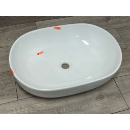 Outlet - Hagser Adele umywalka 60,5x42,5 cm nablatowa owalna biała HGR40000040