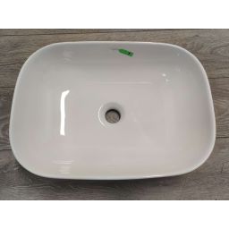 Outlet - Hagser Dita umywalka 46,5x32,5 cm nablatowa prostokątna biała HGR60000040
