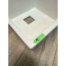 Outlet - Quadron David 40 zlewozmywak 42x42 cm GraniteQ snow white/złoty HQD4242U1-G1