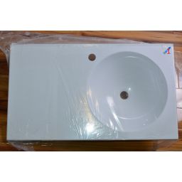 Outlet - Sapho Juno umywalka 80x47 cm prostokątna ścienna biała JU081