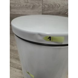 Outlet - Merida Klasik kosz na śmieci 20 l pedałowy metalowy biały KIB411