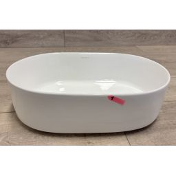 Outlet - Omnires Mesa umywalka 46x31 cm owalna nablatowa biała MESA460BP