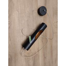 Outlet - MaxLight Golden lampa wisząca 1x5W czarna/złota P0176