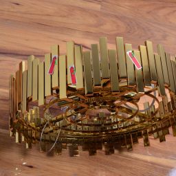 Outlet - MaxLight Trend lampa wisząca 8x40W złota P0368