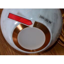 Outlet - MaxLight Uranos lampa wisząca 1x5W LED biały/złoty P0413