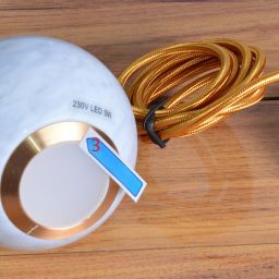 Outlet - MaxLight Uranos lampa wisząca 1x5W LED biały/złoty P0413