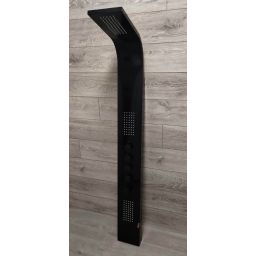 Outlet - Corsan Samsara panel prysznicowy ścienny termostatyczny czarny szczotkowany S-003TSAMSARACZARNA