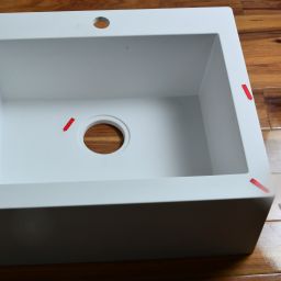 Outlet - Laveo Komodo zlewozmywak granitowy 58x49 cm biały SBK 610A