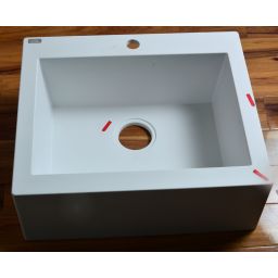 Outlet - Laveo Komodo zlewozmywak granitowy 58x49 cm biały SBK 610A