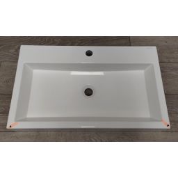 Outlet - Omnires M+ umywalka 70x42 cm prostokątna ścienna-nablatowa biała THASOS700BP