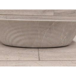 Outlet - Comad Anna umywalka 50,5x39,5 cm nablatowa owalna kamień/beż mat UN-ANNA-MY1