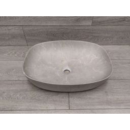Outlet - Comad Anna umywalka 50,5x39,5 cm nablatowa owalna kamień/beż mat UN-ANNA-MY1