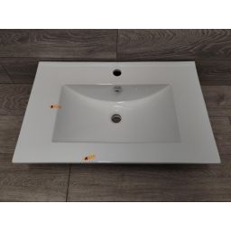 Outlet - Uptrend Neva umywalka 70x46 cm meblowa prostokątna biały połysk UP4530-700